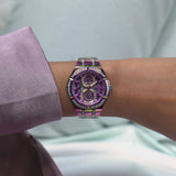 Buy Shop Guess Allara Quartz Purple Dial Purple Steel Strap Watch For Women - GW0604L4 USA Online