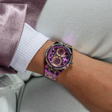 Buy Shop Guess Allara Quartz Purple Dial Purple Steel Strap Watch For Women - GW0604L4 USA Online
