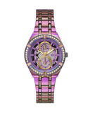 Buy Shop Guess Allara Quartz Purple Dial Purple Steel Strap Watch For Women - GW0604L4 USA Online
