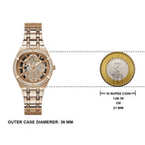 Buy Shop Guess Allara Quartz Rose Gold Dial Rose Gold Steel Strap Watch For Women - GW0604L3 USA Online