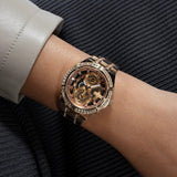 Buy Shop Guess Allara Quartz Rose Gold Dial Rose Gold Steel Strap Watch For Women - GW0604L3 USA Online