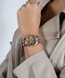 Buy Shop Guess Allara Quartz Rose Gold Dial Rose Gold Steel Strap Watch For Women - GW0604L3 USA Online
