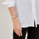 Buy Shop Guess Allara Quartz Rose Gold Dial Rose Gold Steel Strap Watch For Women - GW0604L3 USA Online