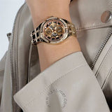 Buy Shop Guess Allara Quartz Rose Gold Dial Rose Gold Steel Strap Watch For Women - GW0604L3 USA Online