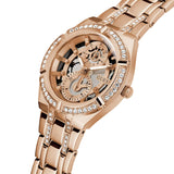 Buy Shop Guess Allara Quartz Rose Gold Dial Rose Gold Steel Strap Watch For Women - GW0604L3 USA Online