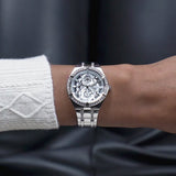 Buy Shop Guess Allara Quartz Silver Dial Silver Steel Strap Watch For Women - GW0604L1 USA Online