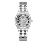 Buy Shop Guess Allara Quartz Silver Dial Silver Steel Strap Watch For Women - GW0604L1 USA Online