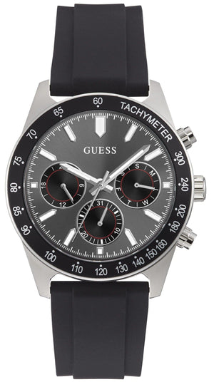 Buy Shop Guess Altitude Chronograph Black Dial Black Rubber Strap Watch for Men - GW0332G1 USA Online