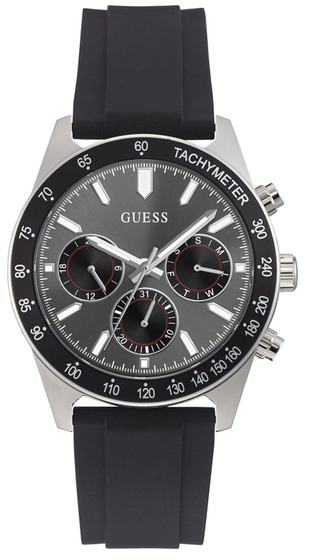 Buy Shop Guess Altitude Chronograph Black Dial Black Rubber Strap Watch for Men - GW0332G1 USA Online