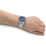Buy Shop Guess Altitude Chronograph Blue Dial Silver Steel Strap Watch for Men - GW0329G1 USA Online