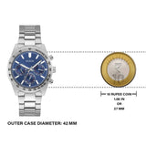 Buy Shop Guess Altitude Chronograph Blue Dial Silver Steel Strap Watch for Men - GW0329G1 USA Online