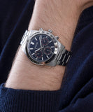 Buy Shop Guess Altitude Chronograph Blue Dial Silver Steel Strap Watch for Men - GW0329G1 USA Online
