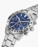 Buy Shop Guess Altitude Chronograph Blue Dial Silver Steel Strap Watch for Men - GW0329G1 USA Online