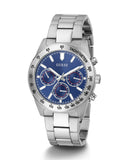 Buy Shop Guess Altitude Chronograph Blue Dial Silver Steel Strap Watch for Men - GW0329G1 USA Online