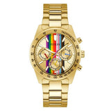 Buy Shop Guess Altitude Multifunction Gold Dial Gold Steel Strap Watch for Men - GW0434G1 USA Online