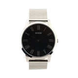 Buy Shop Guess Analog Black Dial Silver Mesh Bracelet Watch for Men - W1263G1 USA Online
