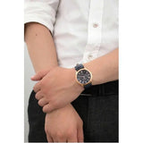 Buy Shop Guess Analog Blue Dial Blue Leather Strap Watch For Men - W0496G4 USA Online
