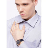 Buy Shop Guess Analog Blue Dial Blue Leather Strap Watch For Men - W0496G4 USA Online