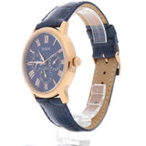 Buy Shop Guess Analog Blue Dial Blue Leather Strap Watch For Men - W0496G4 USA Online
