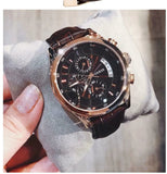 Buy Shop Guess Analog Chronograph Brown Dial Brown Leather Strap Watch For Men - W14052G2 USA Online