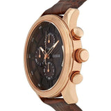 Buy Shop Guess Analog Chronograph Brown Dial Brown Leather Strap Watch For Men - W14052G2 USA Online