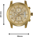 Buy Shop Guess Analog Chronograph Gold Dial Gold Steel Strap Watch for Men - W0075G5 USA Online