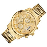 Buy Shop Guess Analog Chronograph Gold Dial Gold Steel Strap Watch for Men - W0075G5 USA Online