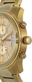 Buy Shop Guess Analog Chronograph Gold Dial Gold Steel Strap Watch for Men - W0075G5 USA Online