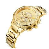 Buy Shop Guess Analog Chronograph Gold Dial Gold Steel Strap Watch for Men - W0075G5 USA Online