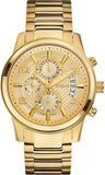 Buy Shop Guess Analog Chronograph Gold Dial Gold Steel Strap Watch for Men - W0075G5 USA Online