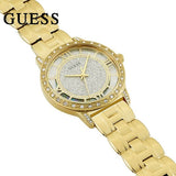 Buy Shop Guess Analog Diamonds Silver Dial Gold Steel Strap Watch For Women - W1013l2 USA Online