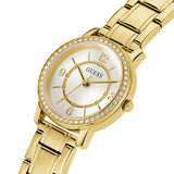 Buy Shop Guess Analog Diamonds Silver Dial Gold Steel Strap Watch For Women - W1013l2 USA Online