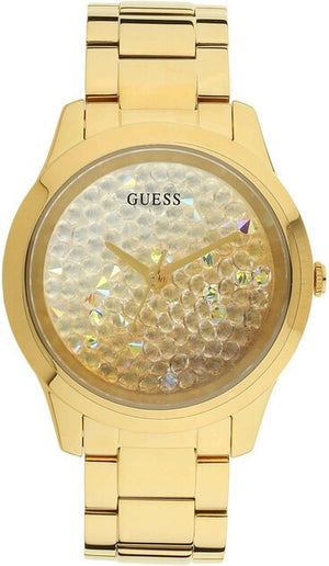 Buy Shop Guess Crush Gold Dial Gold Steel Strap Watch For Women - GW0020L2 USA Online