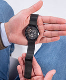 Buy Shop Guess Analog Multifunction Black Dial Black Mesh Bracelet Watch for Men - GW0368G3 USA Online
