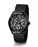 Buy Shop Guess Analog Multifunction Black Dial Black Mesh Bracelet Watch for Men - GW0368G3 USA Online