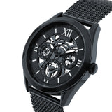 Buy Shop Guess Analog Multifunction Black Dial Black Mesh Bracelet Watch for Men - GW0368G3 USA Online