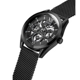 Buy Shop Guess Analog Multifunction Black Dial Black Mesh Bracelet Watch for Men - GW0368G3 USA Online