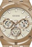 Buy Shop Guess Analog Multifunction White Dial Brown Leather Strap Watch for Men - GW0262G3 USA Online