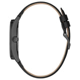 Buy Shop Guess Analog Quartz Black Dial Black Leather Strap Watch For Men - GW0389G4 USA Online