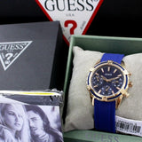 Buy Shop Guess Analog Quartz Blue Dial Blue Rubber Strap Watch For Women - W0562L3 USA Online