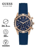 Buy Shop Guess Analog Quartz Blue Dial Blue Rubber Strap Watch For Women - W0562L3 USA Online