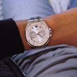 Buy Shop Guess Analog Quartz Silver Dial Silver Steel Strap Watch For Men - U0377G1 USA Online