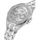 Buy Shop Guess Analog Quartz Silver Dial Silver Steel Strap Watch For Men - U0377G1 USA Online