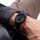 Buy Shop Guess Asset Quartz Black Dial Black Steel Strap Watch For Men - GW0575G3 USA Online