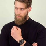 Buy Shop Guess Asset Quartz Black Dial Black Steel Strap Watch For Men - GW0575G3 USA Online