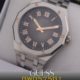 Buy Shop Guess Asset Quartz Black Dial Silver Steel Strap Watch For Men - GW0575G1 USA Online