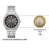 Buy Shop Guess Asset Quartz Black Dial Silver Steel Strap Watch For Men - GW0575G1 USA Online