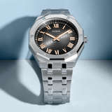 Buy Shop Guess Asset Quartz Black Dial Silver Steel Strap Watch For Men - GW0575G1 USA Online