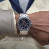 Buy Shop Guess Asset Quartz Black Dial Silver Steel Strap Watch For Men - GW0575G1 USA Online
