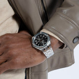 Buy Shop Guess Asset Quartz Black Dial Silver Steel Strap Watch For Men - GW0575G1 USA Online